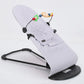 AnGku Baby Rocking Chair Foldable Baby Swing Chair for 0-12 Months Three-speed Height Adjustment Baby Bouncer with Toys