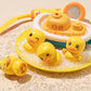 Children Showerhead Shower Toy Little Yellow Duck Electric Rotating Showerhead Water Spray Baby Shower Toy Boys Girls Bath Toys