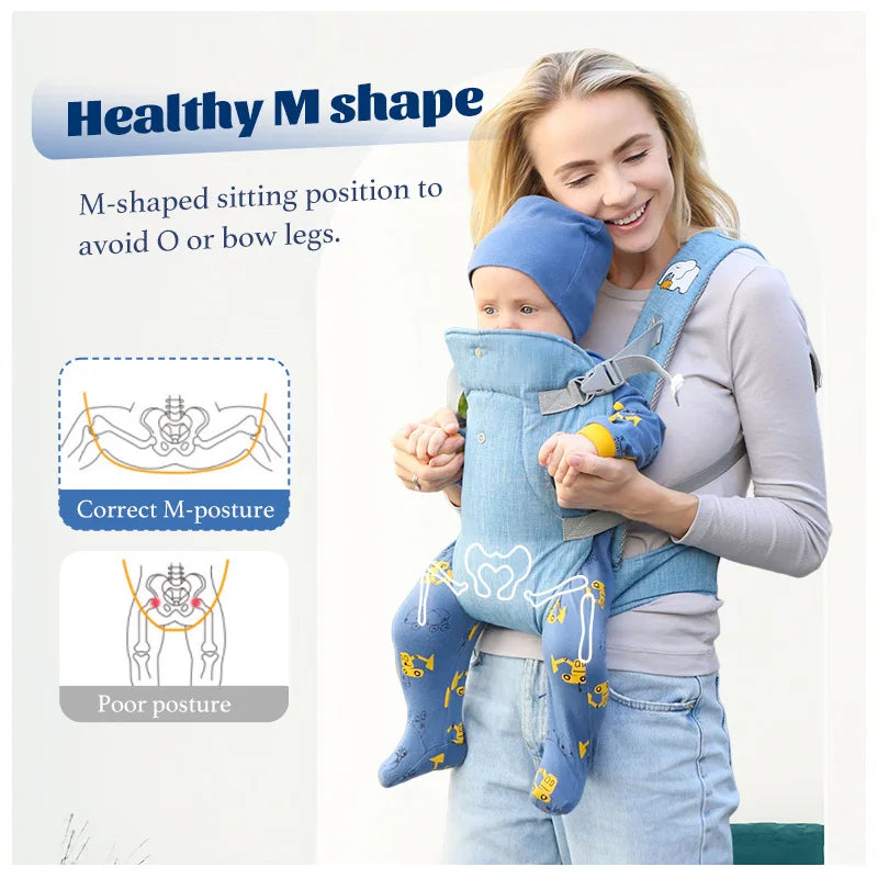 Baby Travel Shoulder Strap, 4-in-1 Seat Cushion, Convertible Back Seat, Portable Hands-Free Shoulder Strap