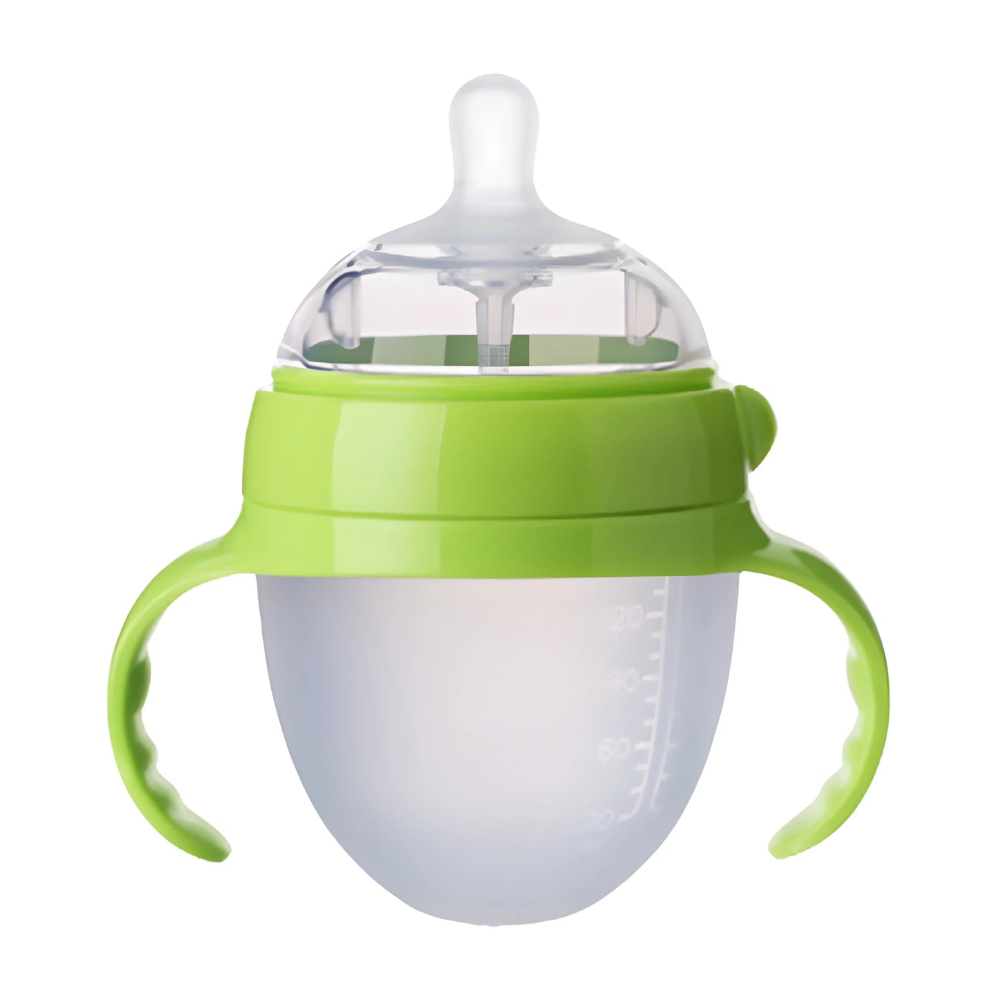 Silicone Nano Feeding Bottles Baby Bottle with Handle for Baby Weaning Anti-Choking Nipple Bottle for Baby 0-9 Month 150ML/250ML