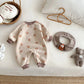 Baby Striped Jumpsuit 2025 New Winter Baby Doll Alpaca Fleece Crawling Suit Newborn Plush Clothes