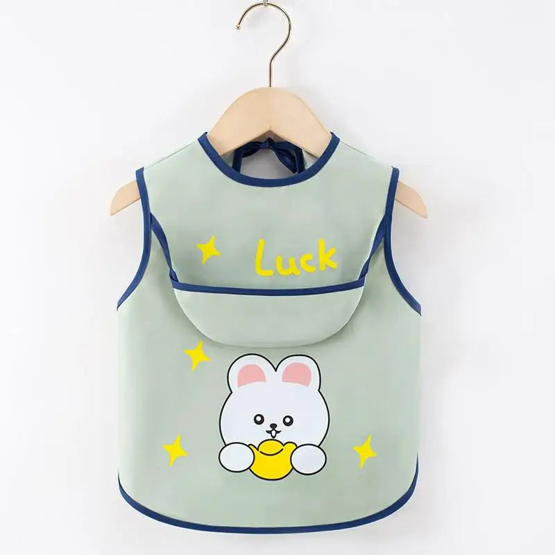 Baby Newborn Apron Bibs Toddler Long Sleeve Scarf Waterproof Art Smock Feeding Bib Infant Boys Girls Kids Burp Cloth Bandana