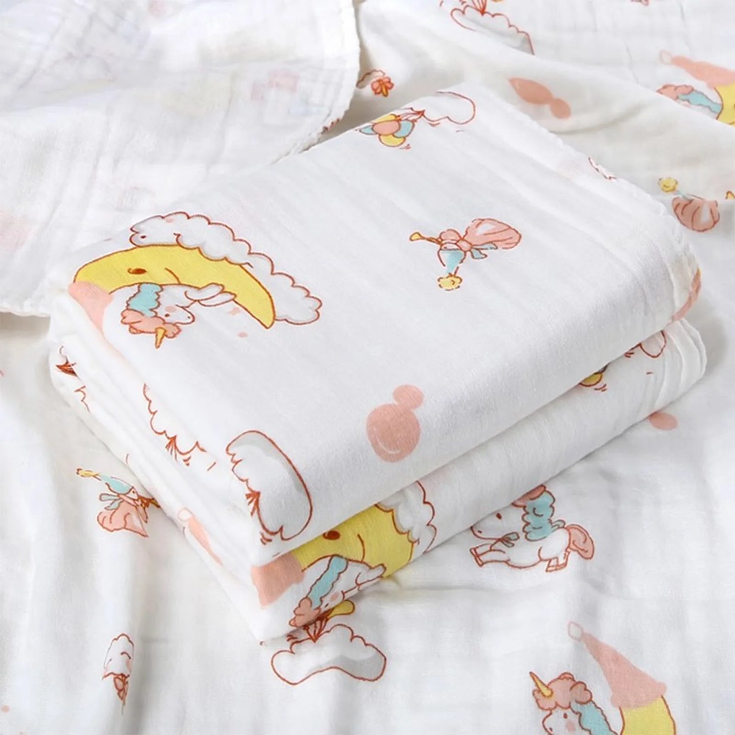 6-Layer Baby Gauze Bath Towel Newborn Baby Super Soft Pure Cotton Towel Cotton Swaddle Blanket for Children's Blanket 110*110cm