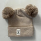 Cute Bear Ear Wool Baby Hat and Scarf Winter Set