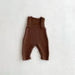 Knit Baby Overalls Romper Multi-Earthy Color Adjustable Buttons Autumn Winter New Outfit 0-3Y Kids Clothing