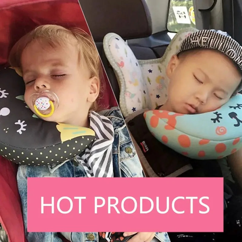 Safety Neck Pillow for Kids Car Seat Belt Shoulder Guard Child Neck Cushion Child Head Protection Sleep Pillow On Car Crescent