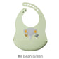 Baby Waterproof Bibs Toddler Silicone Bibs Cute Bowknot Aprons Kids Bib Girl Boy Adjustable Soft Silicone Bib Baby Feeding