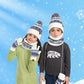 4pcs/Set Children's Knitted Hat Thick Warm Neck Scarf Gloves Mittens Outdoor Playing For Cold Weather Winter Necessearies