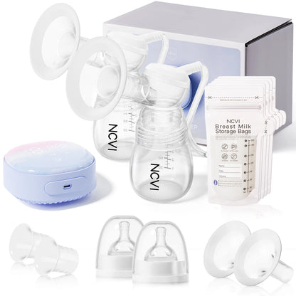 NCVI Rechargeable Electric Breast Pump, 4 Modes & 9 Suction Levels, Ultra-Quiet