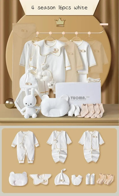 16/18/19/21/22pcs Newborn Clothes Set Angel Wing Baby Clothing Suit Pure Cotton 0-1Y Kids Unisex Infants Underwear Set No Box