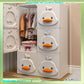 2025 Kids Wardrobe: Stainless Steel Storage Cabinet, Double Door Design Eco-Friendly & Child-Safe Easy Assembly Home Nursery
