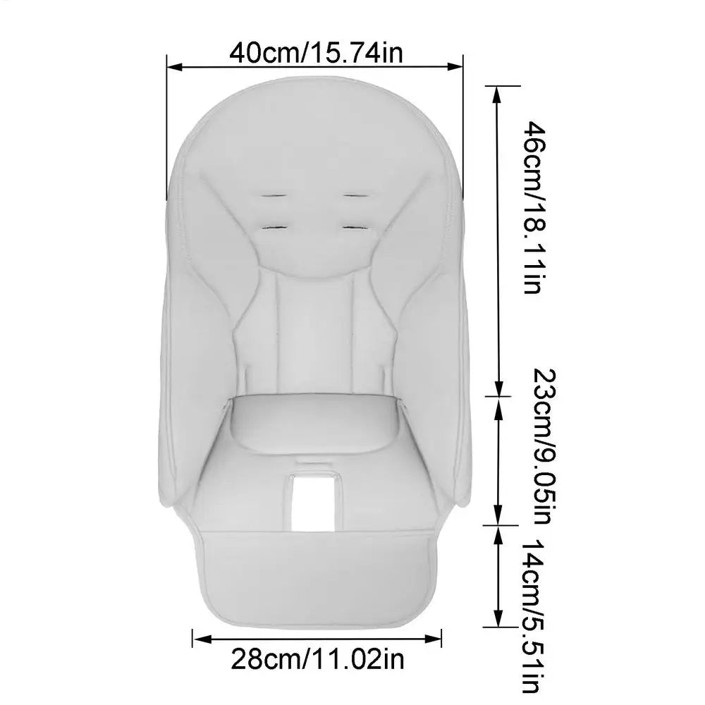Baby High Chair Cover And Cushion Non Slip Padding Cover For Feeding Seat PU Leather High Chair Padding Covers