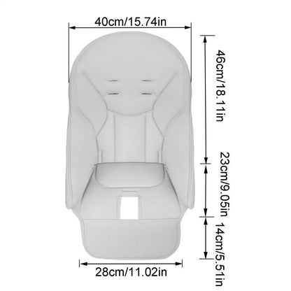 Baby High Chair Cover And Cushion Non Slip Padding Cover For Feeding Seat PU Leather High Chair Padding Covers