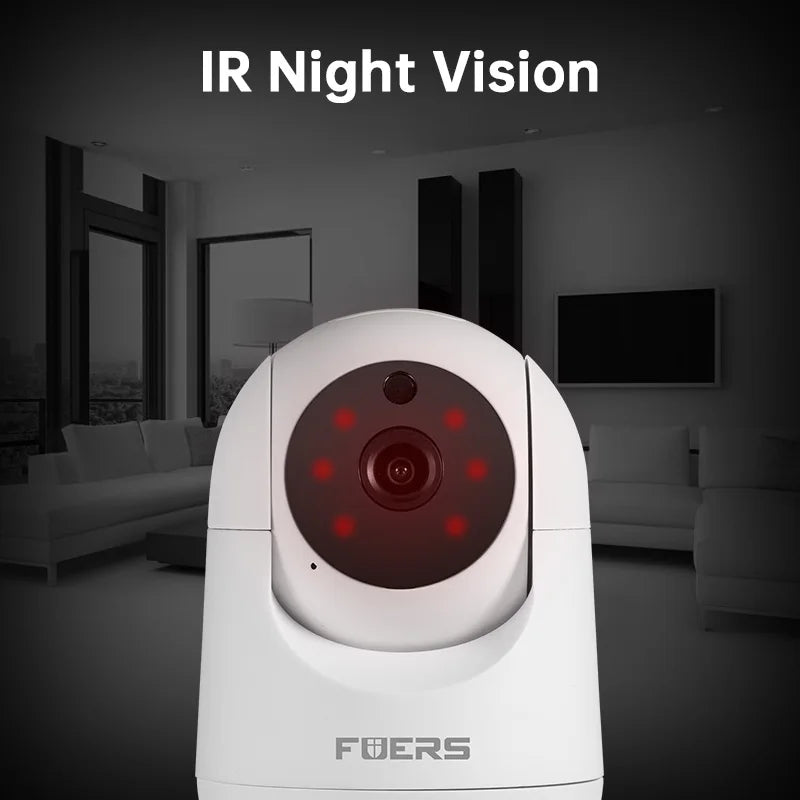 Caméra de maison intelligente WiFi IP Fuers 5MP avec suivi IA