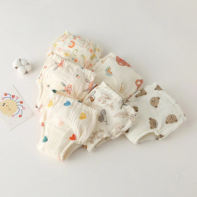 Soft Cotton Gauze Baby Training Pants