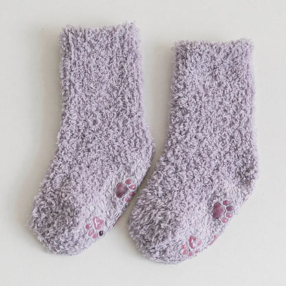 Non-Slip Plush Coral Fleece Socks