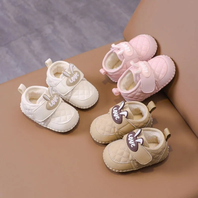 Baby Girls Boys Snow Boots Children Autumn Winter Outdoor Shoes Non-slip Soft Sole Kids Plush Boots Cartoon Infant Toddler Shoes