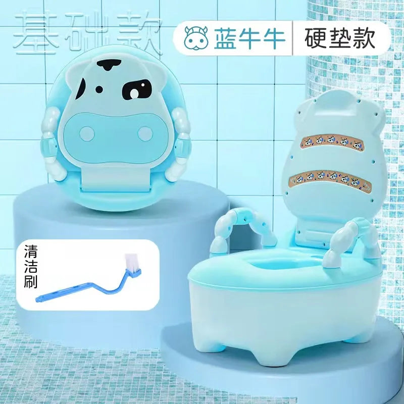 Cartoon Cow Baby Potty – Portable Toilet Seat with Lid for Toddlers