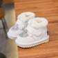 Children Winter Shoes for Baby Girls Snow Boots Infant Toddler Shoes Genuine Leather Soft-soled Anti slip Kids Plush Boots