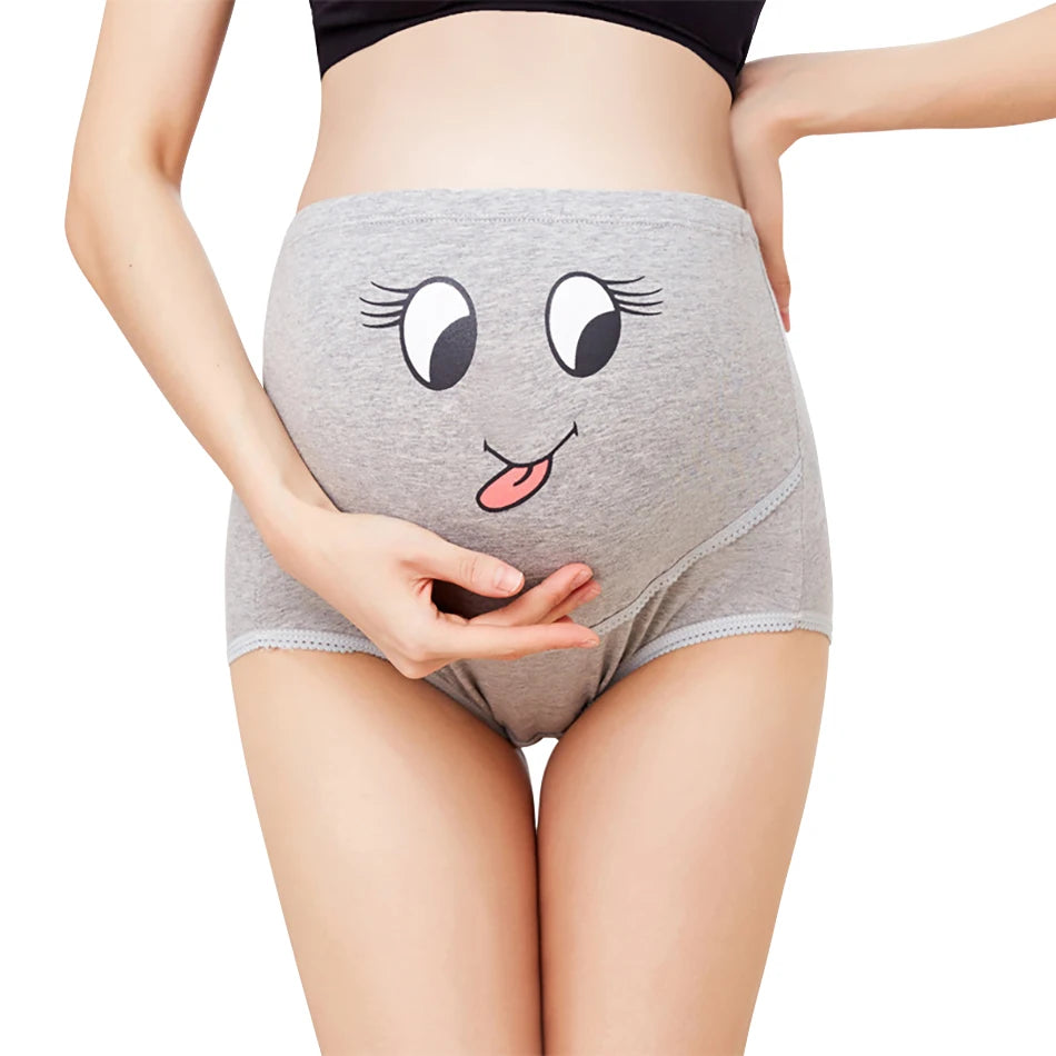 Summer Women's Large Size High Waist Maternity Pants Cute Pregnancy Clothes Abdominal Support Intimates Breathable Underwear