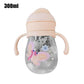 Baby Sippy Cup Cute 300ml Weighted Baby Drinking Cup with Straw Leak-Proof Water Bottle Spill-Proof Drinkware with Handles for