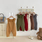 Knit Baby Overalls Romper Multi-Earthy Color Adjustable Buttons Autumn Winter New Outfit 0-3Y Kids Clothing