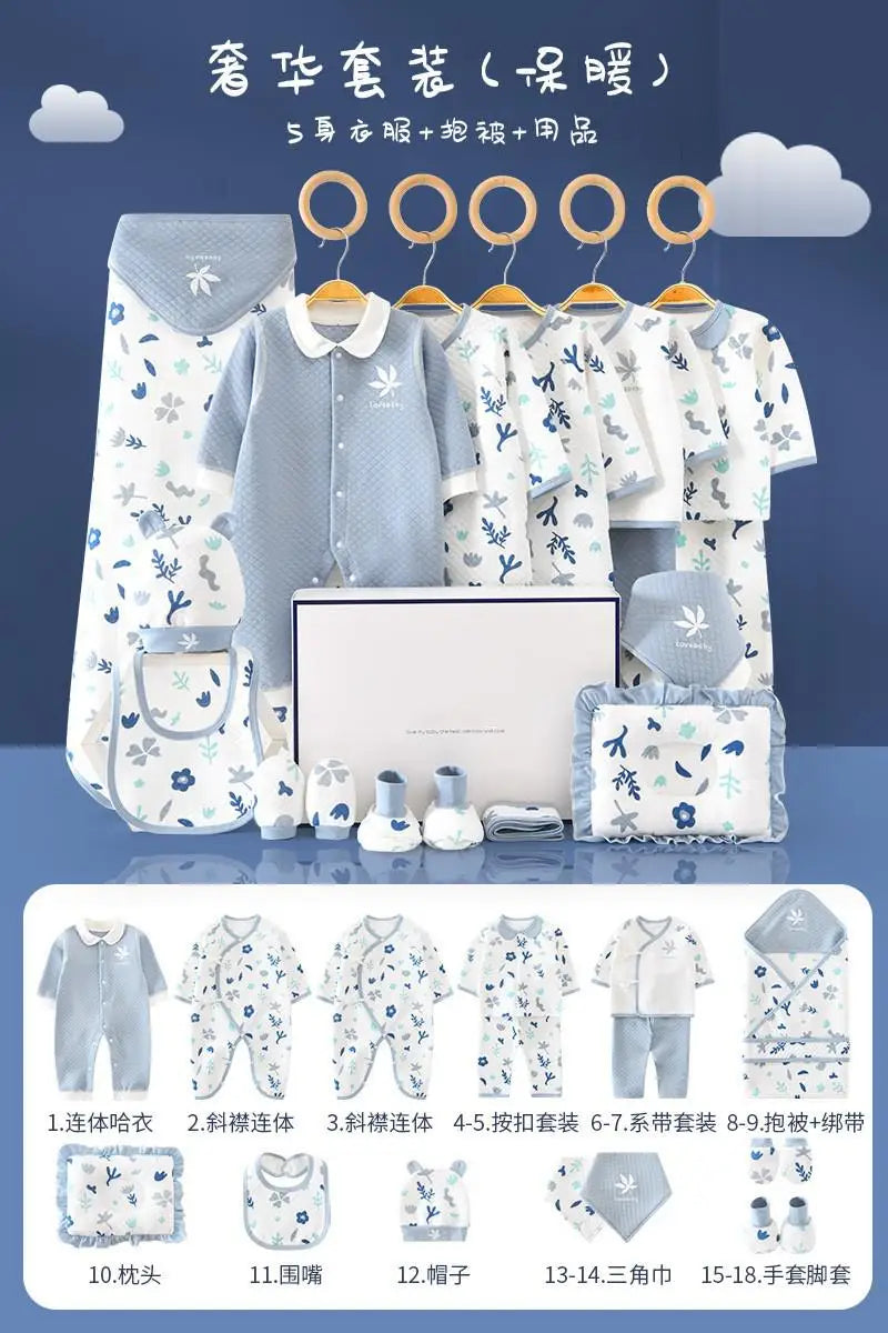 Pure Cotton Newborn Baby Set – Unisex Clothing Suit (0–12 Months)