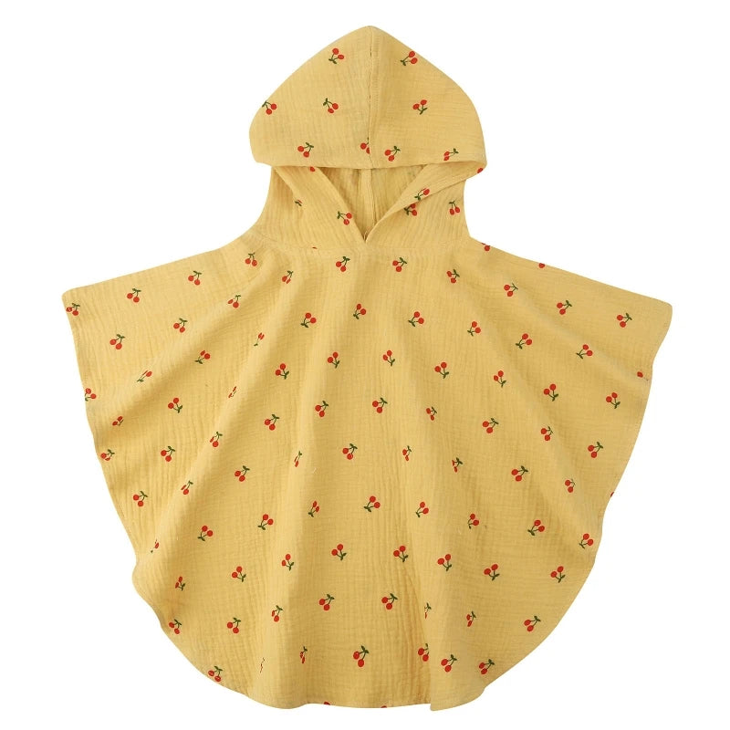 2022 New Baby Hooded Bath Towel Receiving Blanket Muslin 4 Layers Cotton Gauze Swaddle Wrap Towel Cape Bathrobe Cloak Poncho