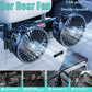 New Car Fan 3-speed Car Seat Back Cooling Fan 360° Rotation Double Head Car Back Seat Fan 5 Fan Blades for Summer Car Accessorie