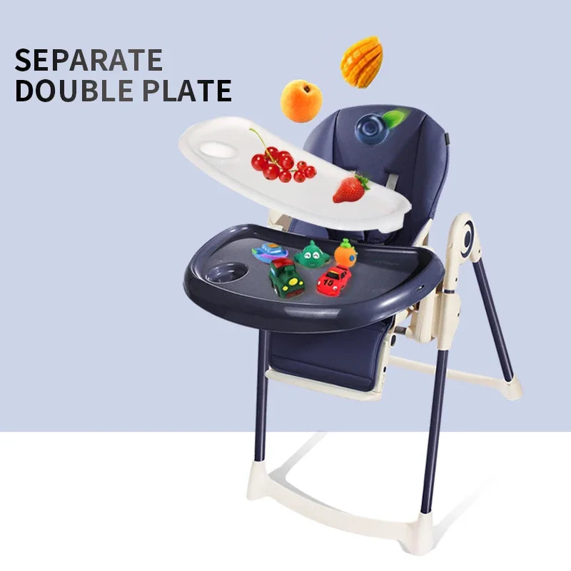 Baby High Chair 3 in 1 Multi-functional Foldable Dining Chair Adjustable Baby Feeding Height Portable Baby High Chair
