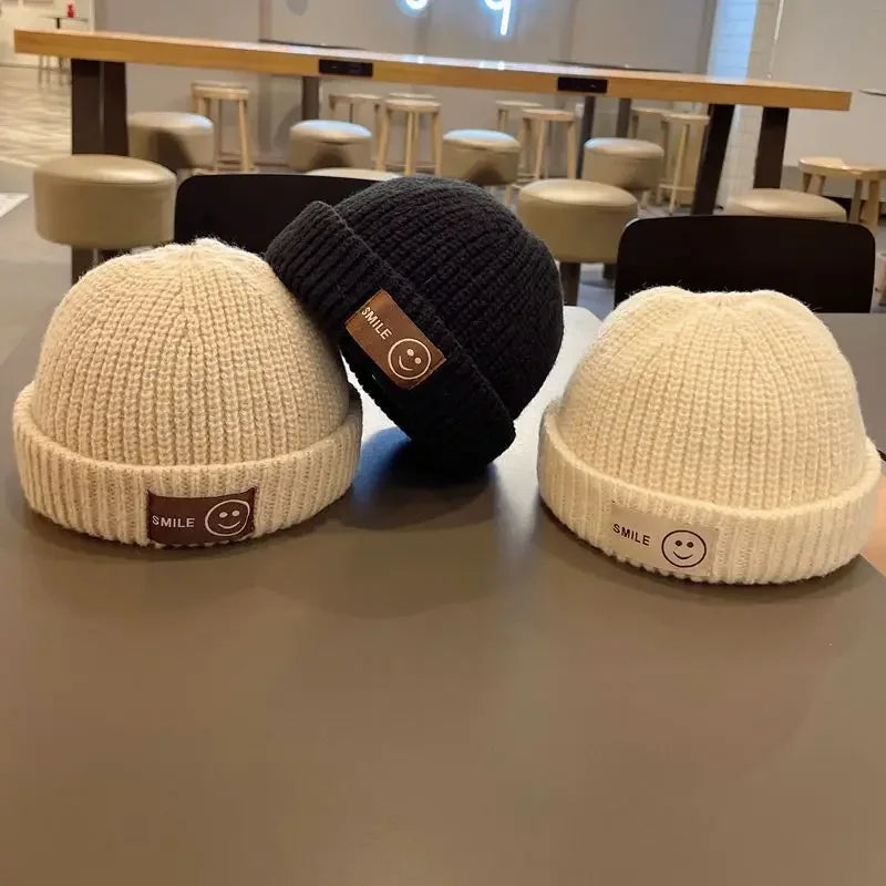 Bonnet coréen doux en tricot pour bébés garçons et filles