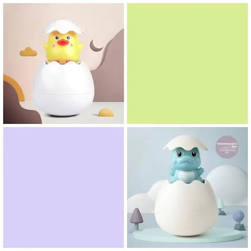 Dinosaur Egg Water Plang Sprinkler Toy for Boys And Girls Little Yellow Du Baby Bath Toy Swimming Pool Toy for Children
