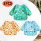 Baby Bibs Cute Colorful Cartoon Waterproof Bib Infant Eating Children Drawing Long Sleeve Apron Self Feeding Baby 0-3 Years