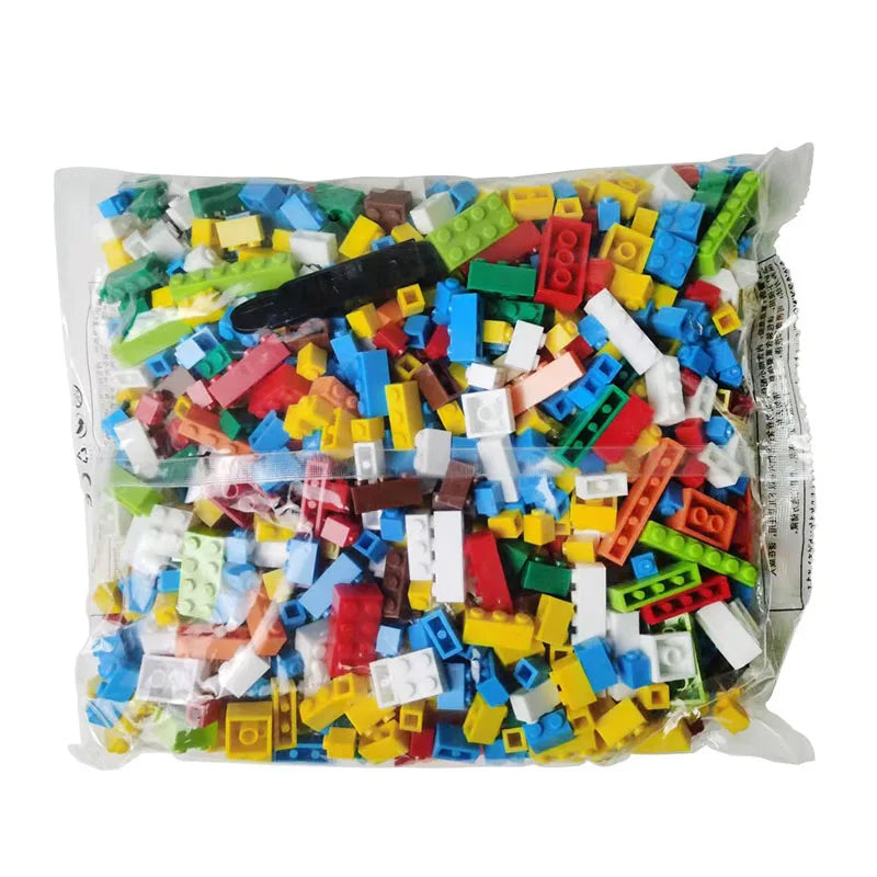500/1000Pcs MOC Random Bulk Assemble Building Blocks Basis Parts Accessory DIY Creative Bricks Model Toys for Children Gifts