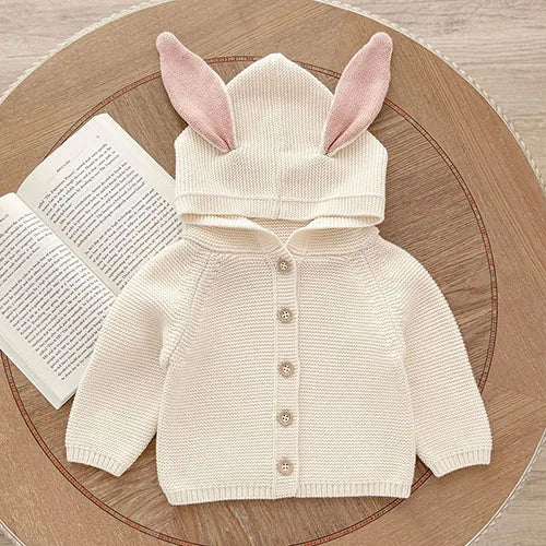 2025 New Autumn 0-3Yrs Clothing Infant Baby Girls Knitting Cardigan Long Sleeved Solid Color Newborn Baby Girls Sweater Coat