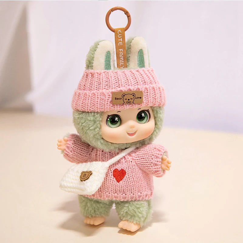 Family Animal Plush Toy – DIY Vinyl Keychain for Kids