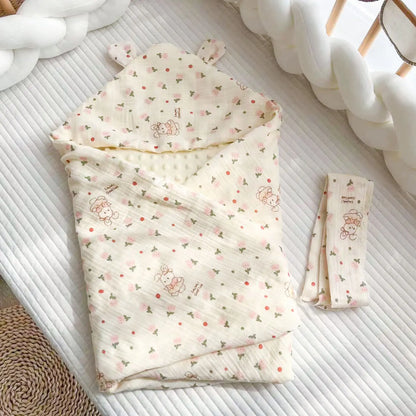 Couverture d'hiver pour bébé, lange en flanelle polaire douce, couette chaude pour la literie de nouveau-né, couverture douce pour poussette