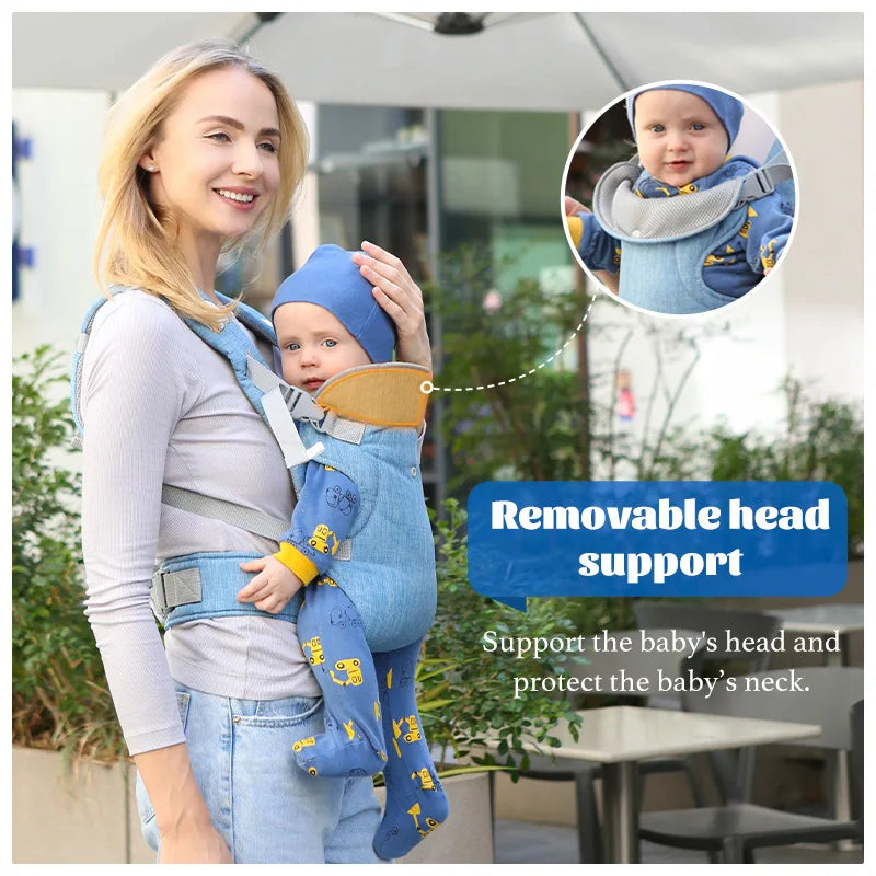 Baby Travel Shoulder Strap, 4-in-1 Seat Cushion, Convertible Back Seat, Portable Hands-Free Shoulder Strap