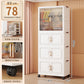 Children's Wardrobe Storage Cabinet Living Room Foldableable Bedroom Container Bins Large Capacity Baby Wardrobe Multi-Function