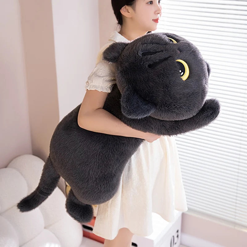 Peluche Chat Noir – Coussin Câlin pour Enfants