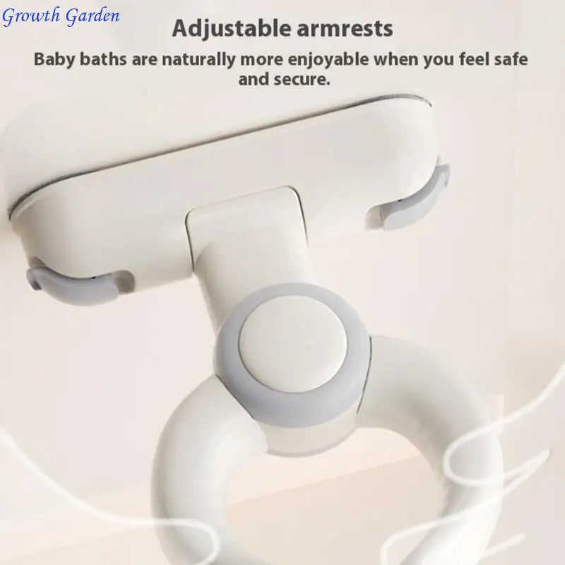 Portable Foldable Baby Shower Stand Rack Secure Grip Adjustable for Toddler Safe Standing Support Bath Time Helper E65D