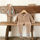 Ins Korean Version Boys' and Girls' Baby Autumn and Winter Jumpsuit Sweater, Baby and Toddler Warm Hooded Climbing Suit