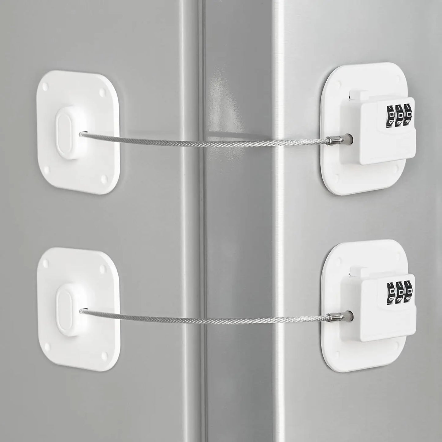 Refrigerator Lock,Combination Lock for Refrigerator Cabinets,Heavy Duty Fridge Lock,Child Safety Cabinet Locks,Easy Install