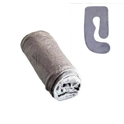 Coussin de grossesse et d'allaitement en forme de J de 3 kg – Housse lavable, garnissage en coton PP