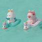 Toddler Bath Toy – Rabbit & Pig Rowing Water Play Set