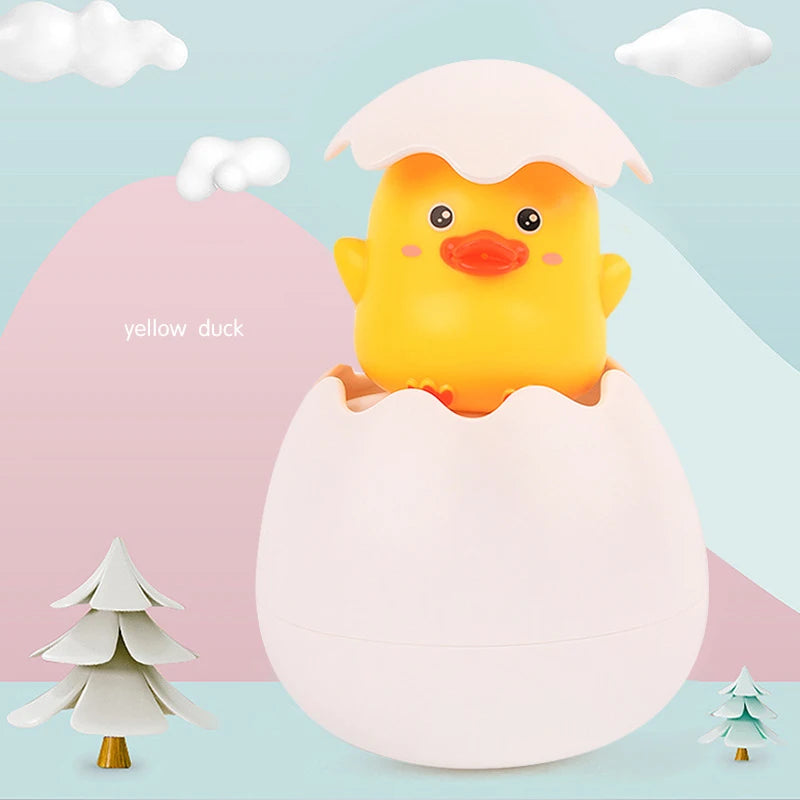 Bath Bathtub Toys for Toddlers Duck Rotatable Waterwheel Bathroom Strong Suckers Water Scoop Fun Bath Toys Kids Gifts