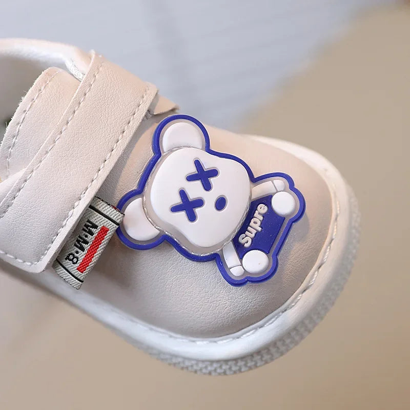 Soft Bottom Baby Shoes Spring Autumn Unisex Toddler Walking Shoes Sound Making Single Shoes for 0-1-2 Years Old Kids