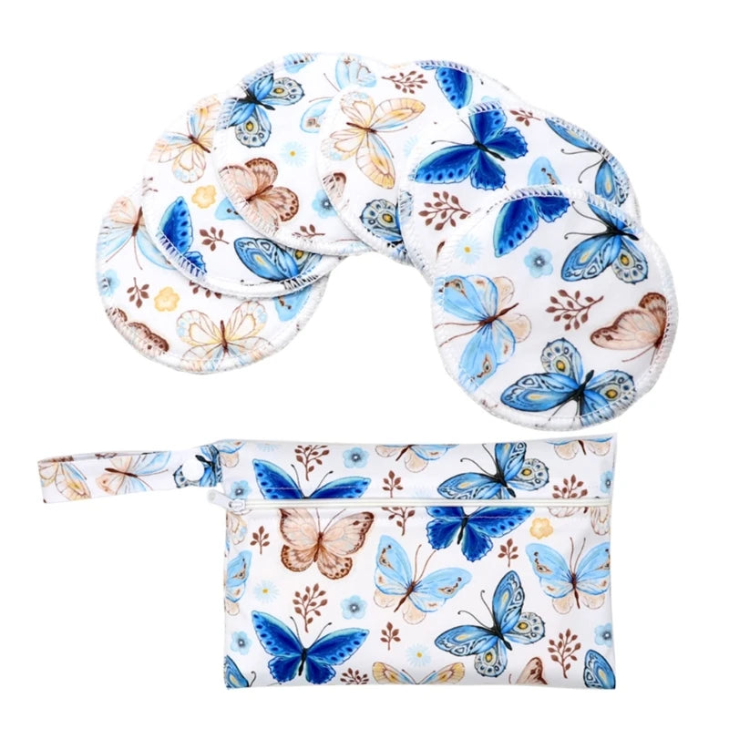 Nursing Pads 6pcs/set Washable Breast Breastfeeding Super Absorbency Mat for Mum Waterproof Feeding Pad Reusable Supplies