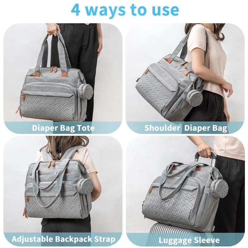 Large Diaper Backpack – Travel Maternity Bag for Baby & Mom