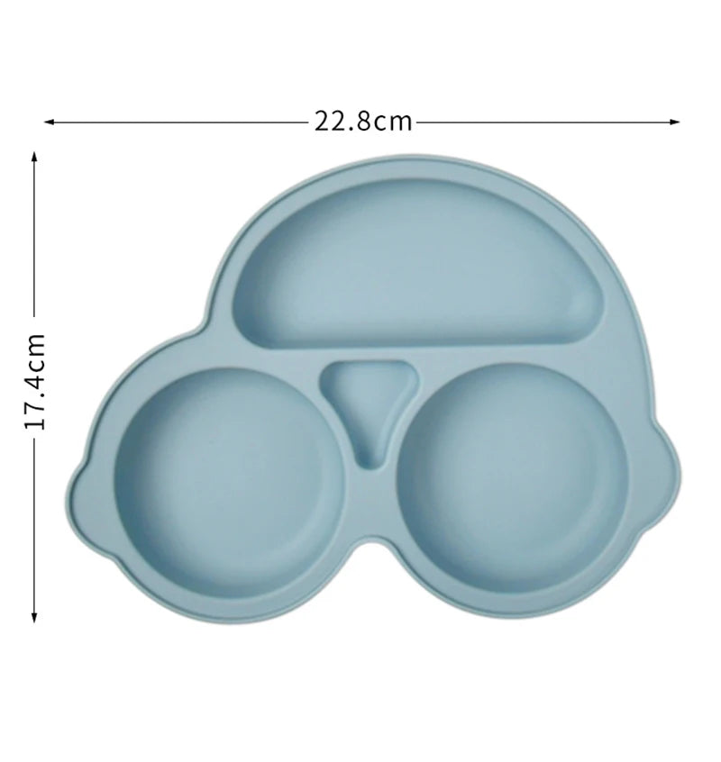 Baby Silicone Suction Plate – Cartoon Smile Face Bowl